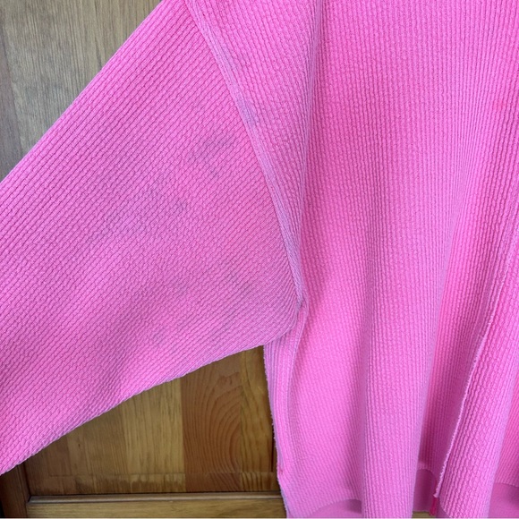 Aerie Hot Pink V-Neck Sweater - Picture 4 of 4